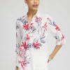 Hot Linen Floral Fringe Shirt Tops