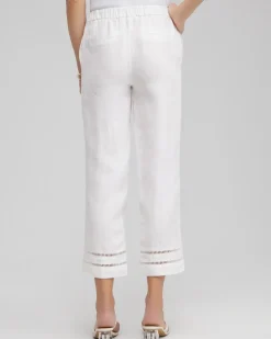 Best Linen Ladder Trim Cropped Pants Pants