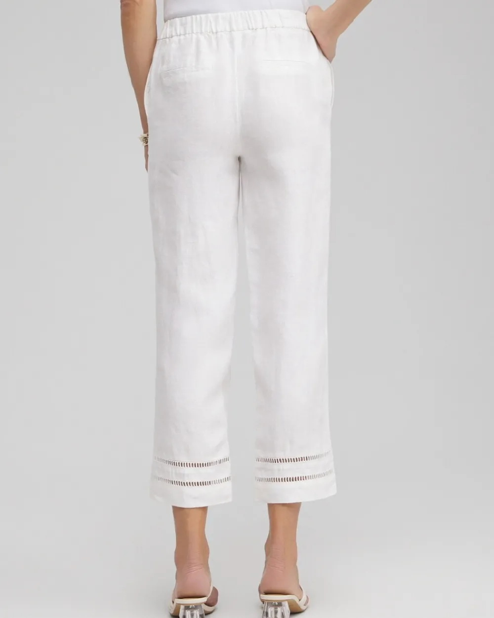 Best Linen Ladder Trim Cropped Pants Pants