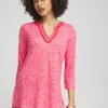 New Linen Reef Embellished Tunic Tops