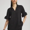 Cheap Linen Ruffle Sleeve Blouse Tops