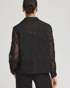 Cheap Long Sleeve Burnout Camp Shirt Tops | Blouses & Shirts
