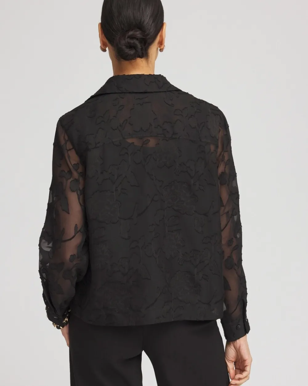 Cheap Long Sleeve Burnout Camp Shirt Tops | Blouses & Shirts