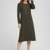New Long Sleeve Midi Dress Dresses
