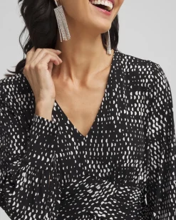 Cheap Long Sleeve Surplice Midi Dress Dresses
