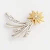 Fashion Mixed Metal Shooting Star Brooch Pins & Brooches