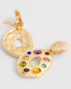 Cheap Multicolor Clip On Drop Earrings Earrings