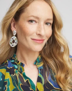 New Multicolor Tone Clip On Drop Earrings Earrings