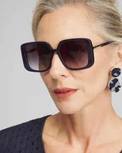 Clearance Navy Square Sunglasses Eyewear