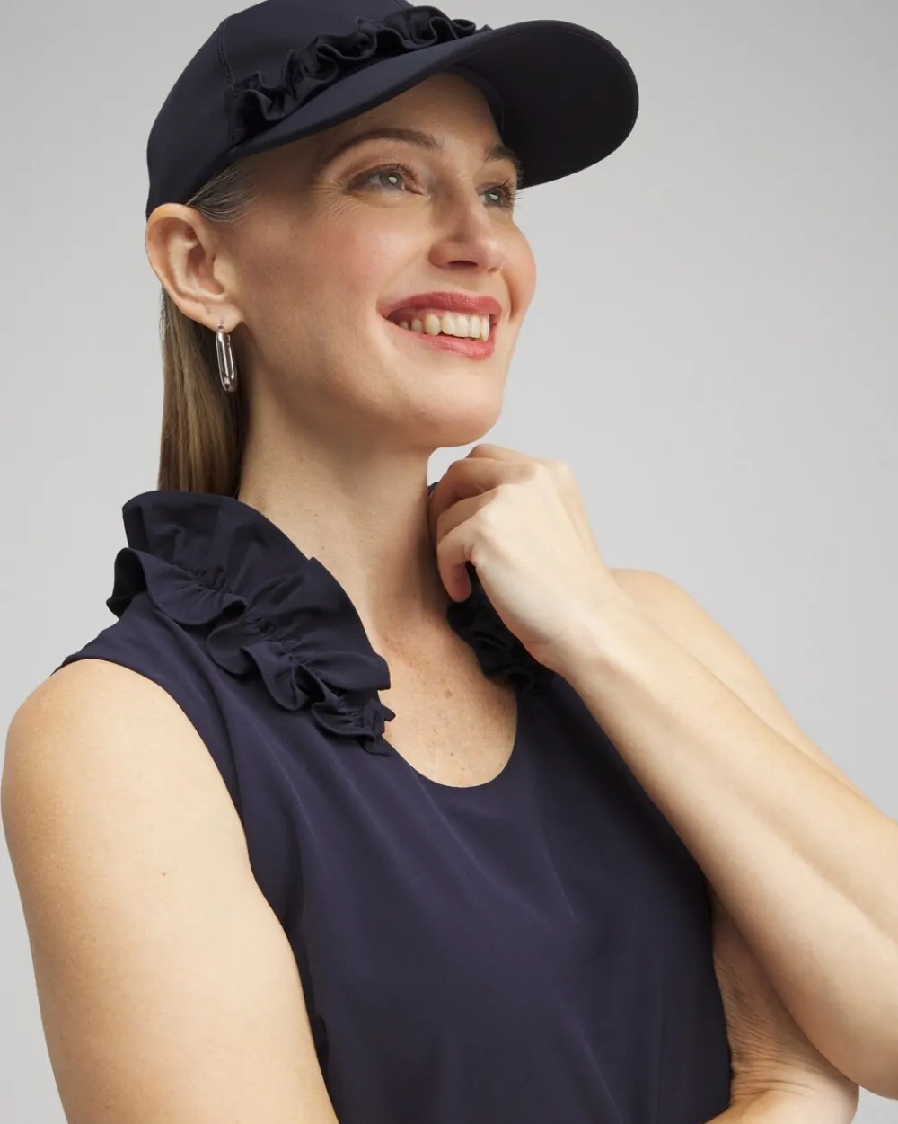 Fashion Neema UPF Ruffle Baseball Cap Hats