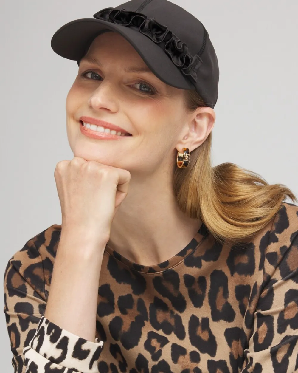 Fashion Neema UPF Satin Ruffle Baseball Cap Hats
