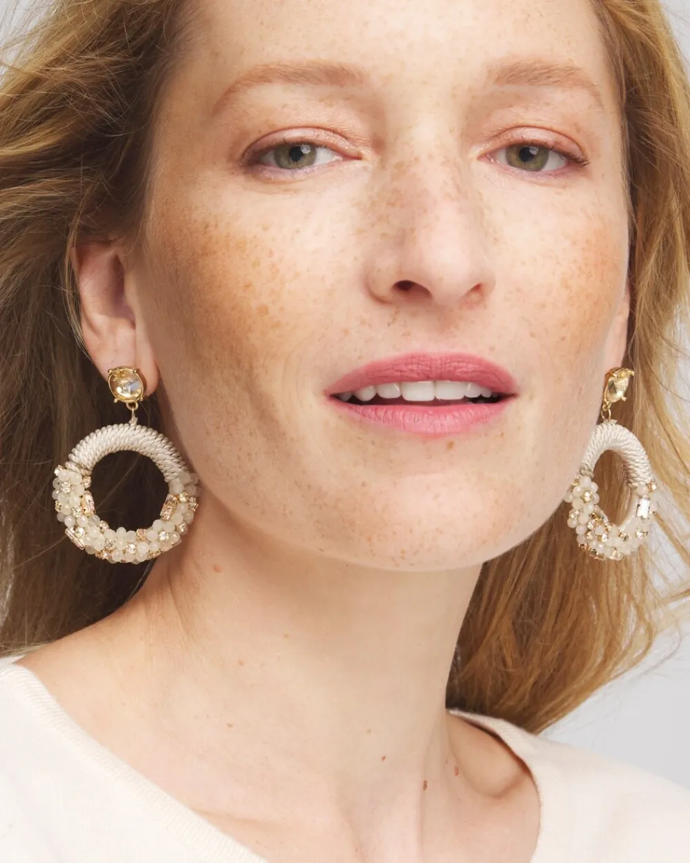 Sale No Droop™ Beaded Hoop Earrings Earrings