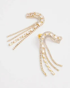Clearance No Droop™ Embellished Candy Cane Tassel Earrings Earrings