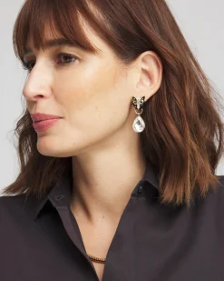 Outlet No Droop™ Jaguar Embellished Drop Earrings Earrings