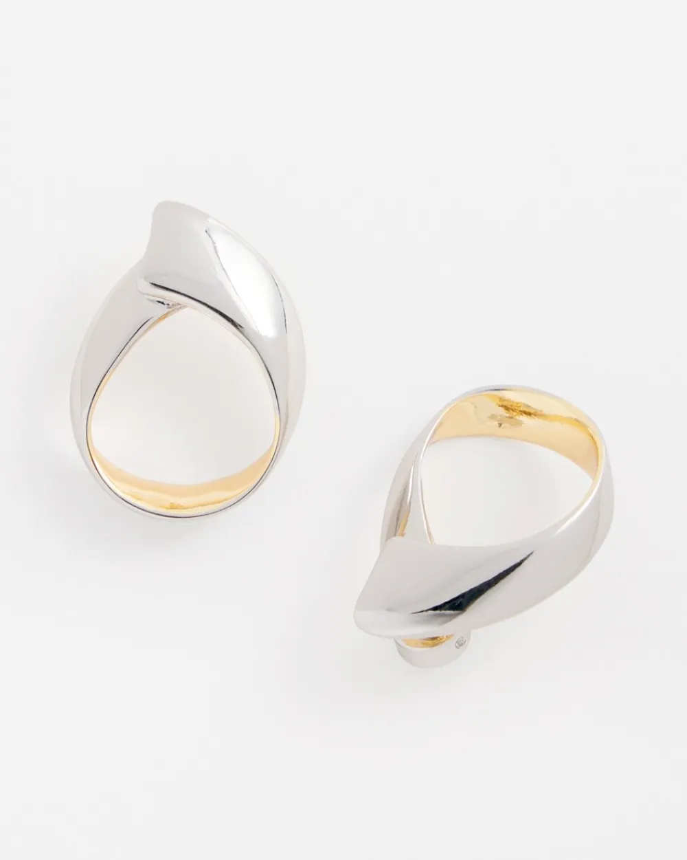 Cheap No Droop™ Mixed Metal Twist Earrings Everyday Jewelry