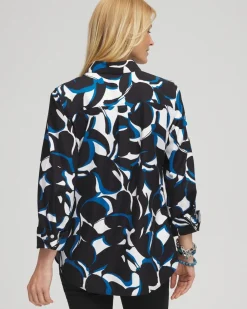 Store No Iron™ Abstract Print Shirt Tops