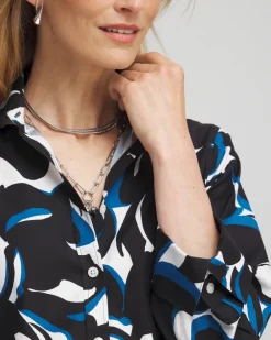 Store No Iron™ Abstract Print Shirt Tops