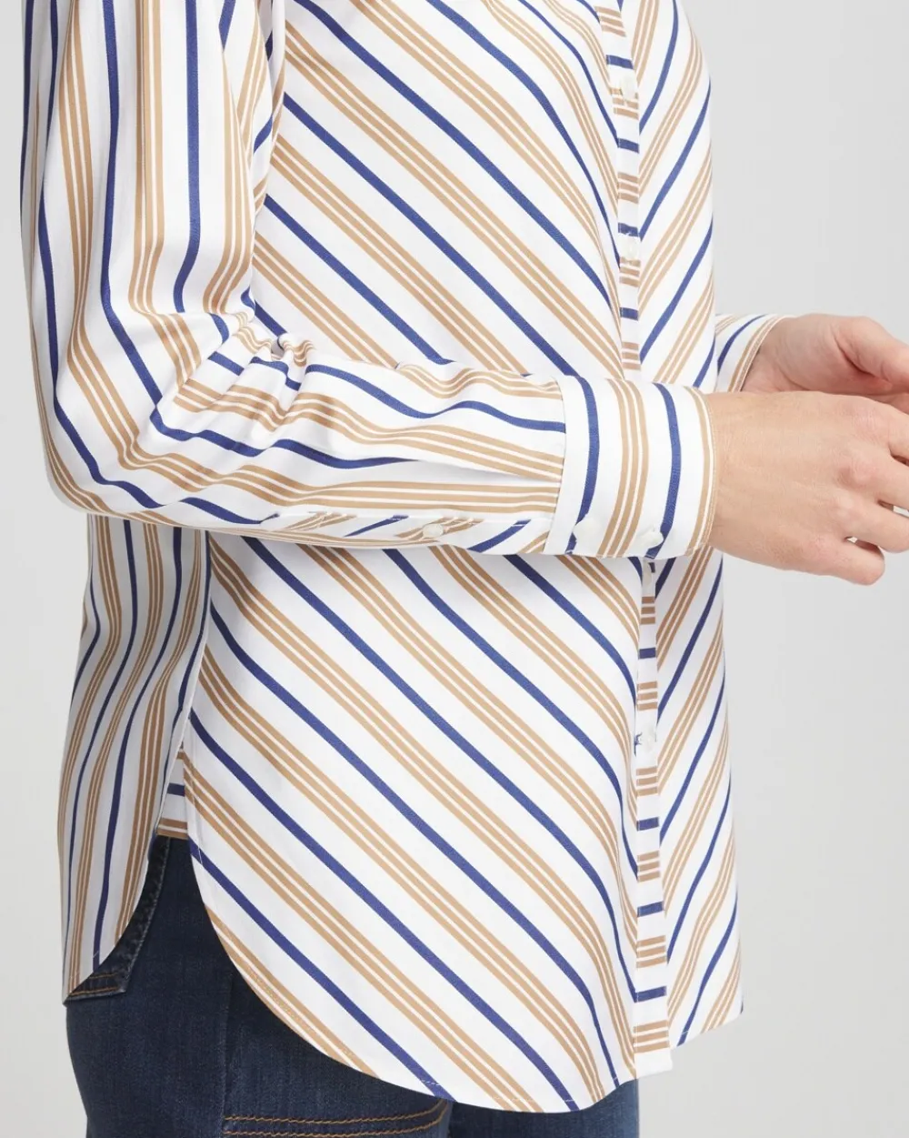 Outlet No Iron™ Stripe Shirt Tops