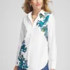 Clearance No Iron™ Floral Scrolls Shirt Tops