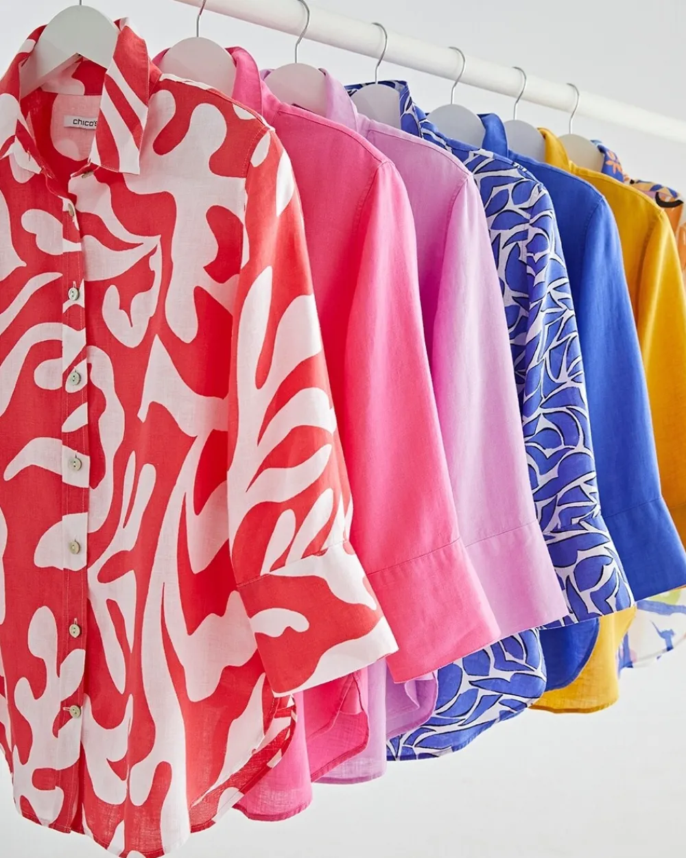 Sale No Iron™ Linen 3/4 Sleeve Shirt Tops