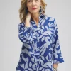 Store No Iron™ Linen Leaf 3/4 Sleeve Shirt Tops