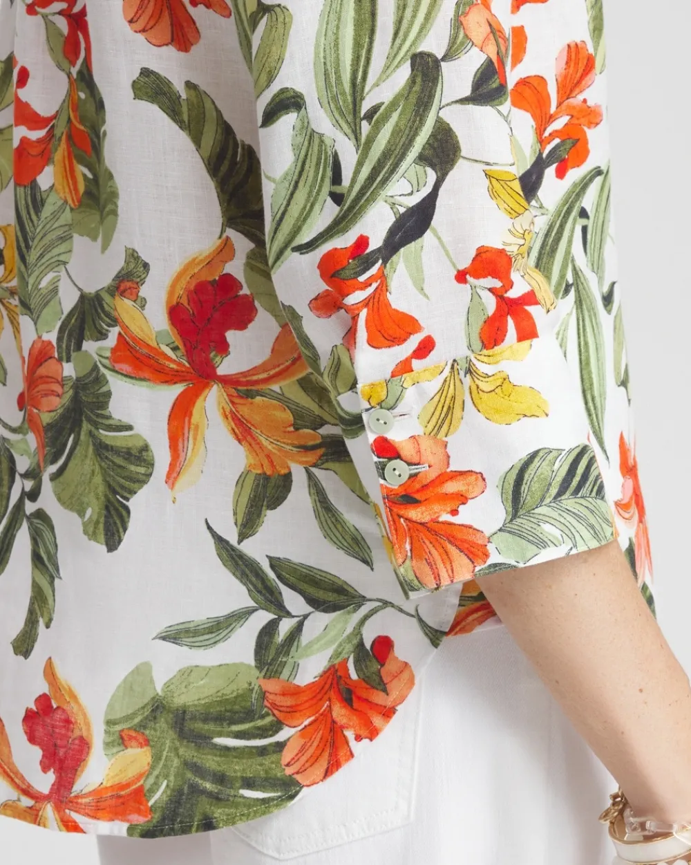Cheap No Iron™ Linen Orchid Shirt Tops