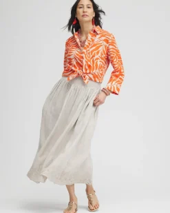 Shop No Iron™ Linen Palms Shirt Tops