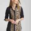 Cheap No Iron™ Mixed Animal Print Tunic Tops