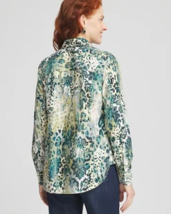 Outlet No Iron™ Mixed Animal Print Shirt Tops