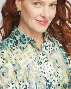 Outlet No Iron™ Mixed Animal Print Shirt Tops