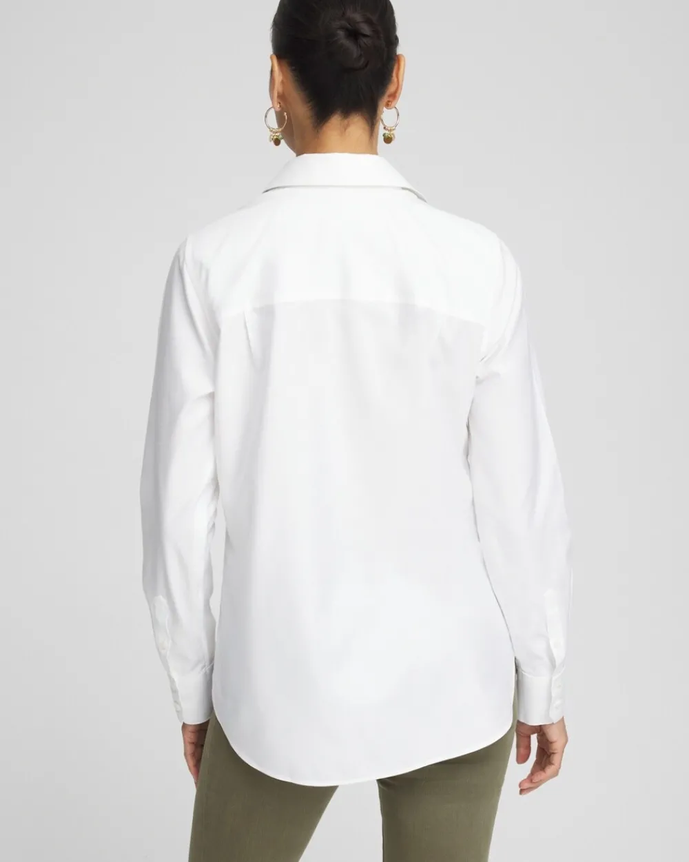 Store No Iron™ Placed Floral Shirt Tops