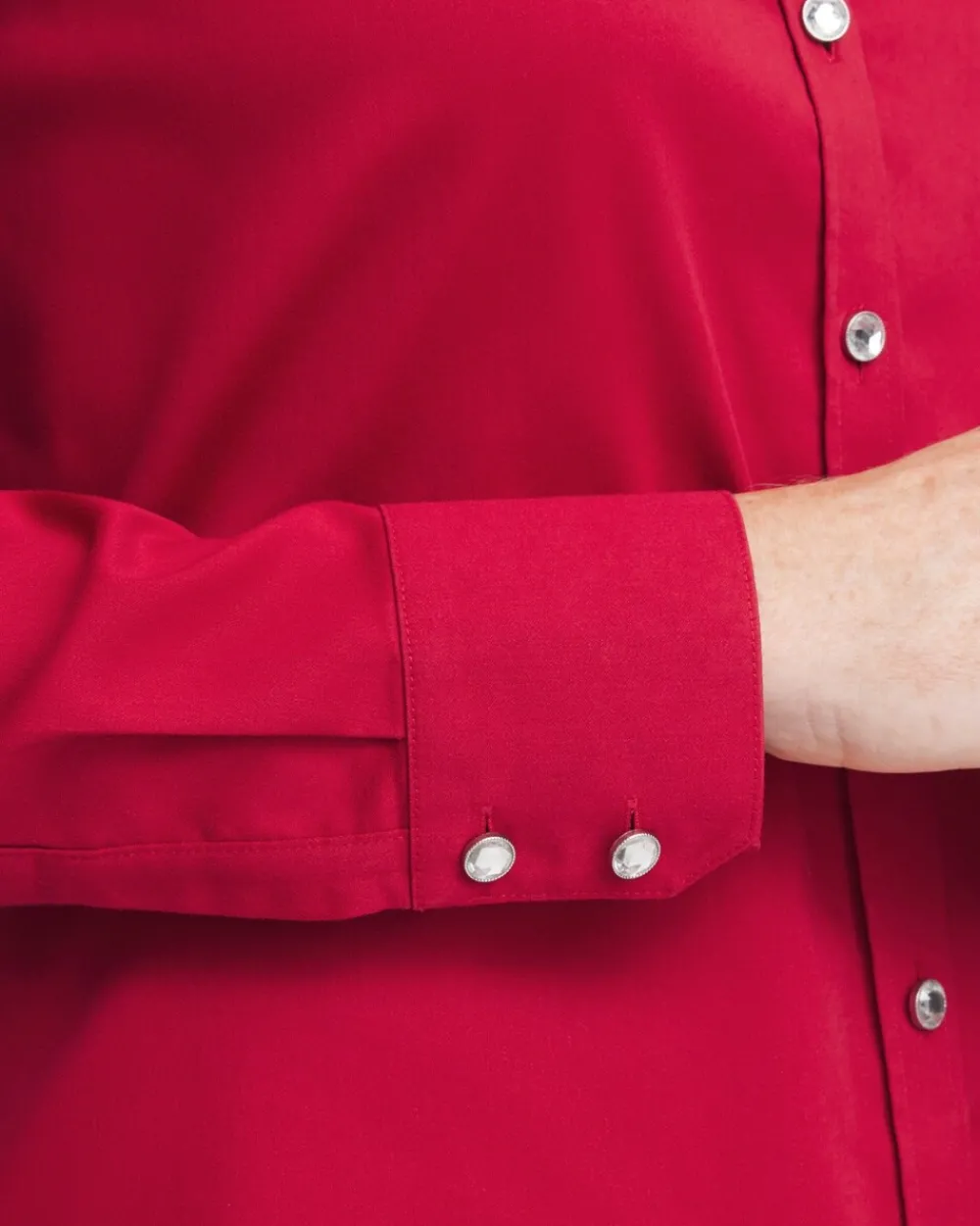 Cheap No Iron™ Sateen Rhinestone Shirt Tops | Blouses & Shirts