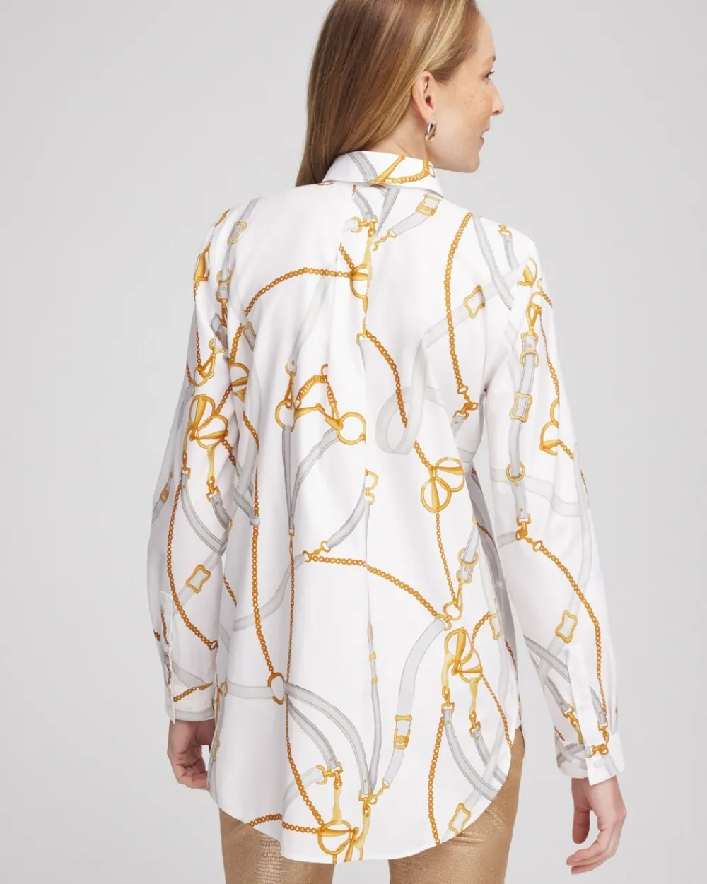 Fashion No Iron™ Status Print Tunic Tops