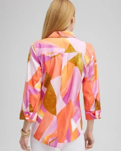 Best Sale No Iron™ Stretch Abstract Mix Shirt Tops