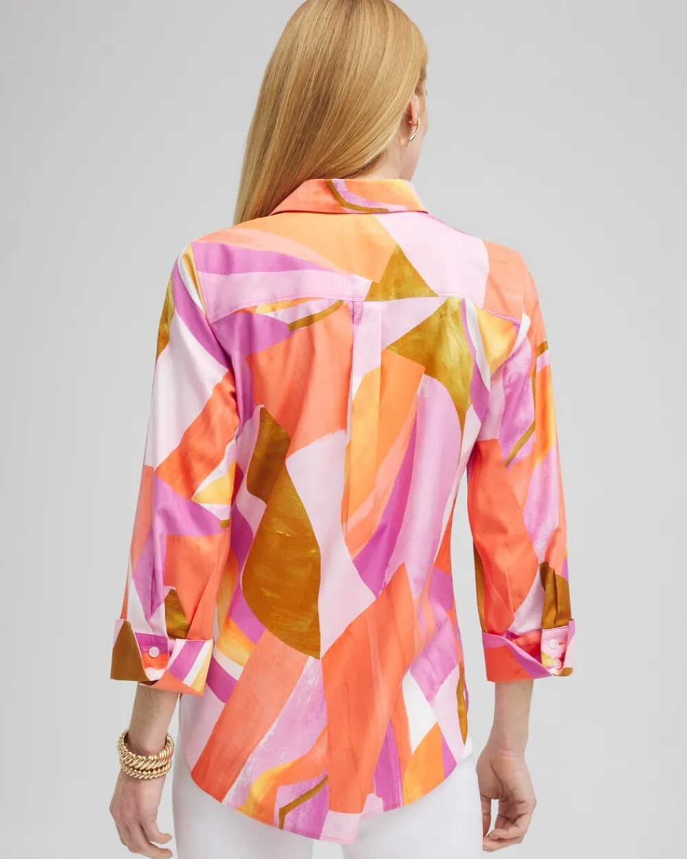 Best Sale No Iron™ Stretch Abstract Mix Shirt Tops