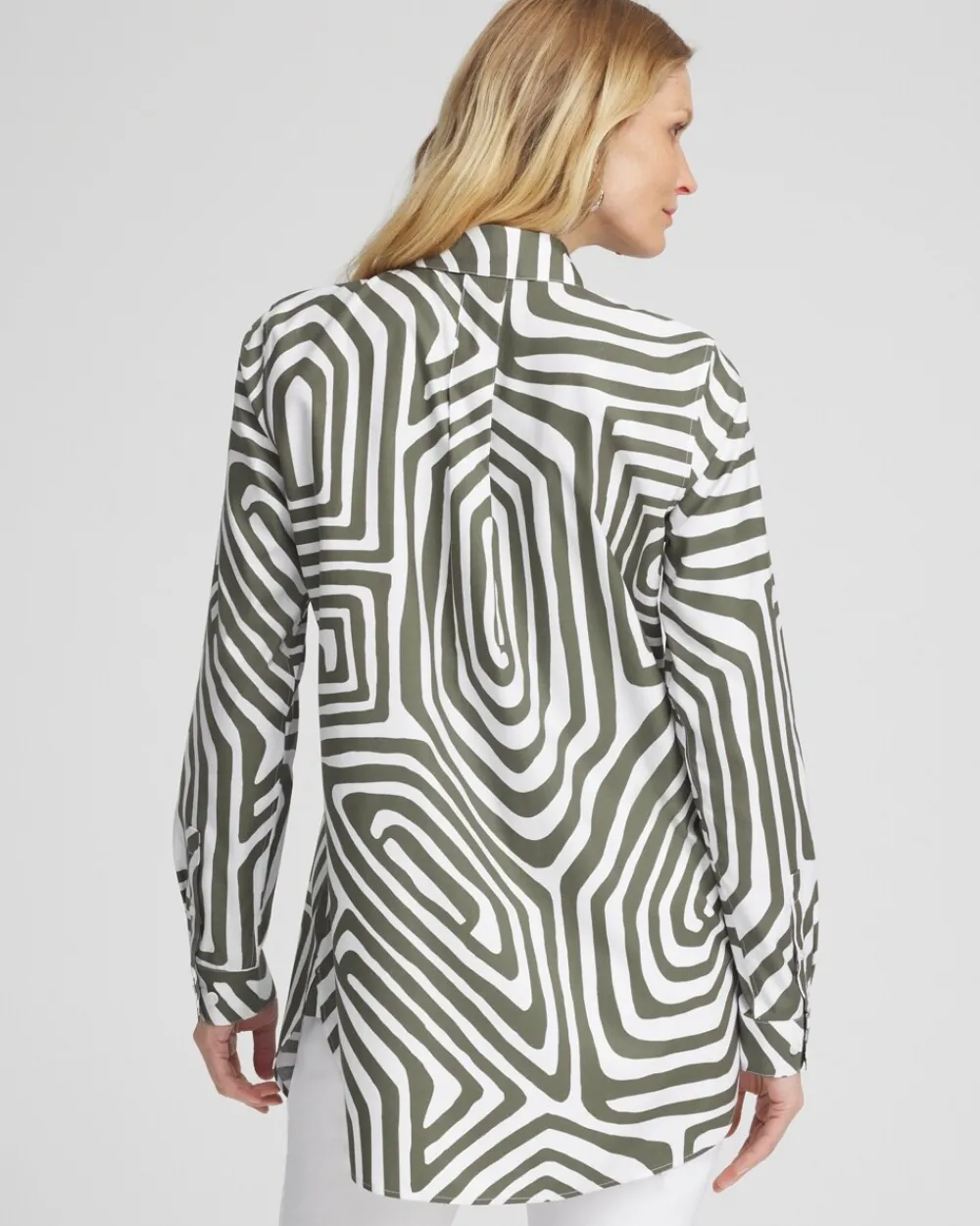 Fashion No Iron™ Stretch Abstract Print Tunic Tops