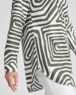 Fashion No Iron™ Stretch Abstract Print Tunic Tops