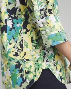 Flash Sale No Iron™ Stretch Floral 3/4 Sleeve Tunic Tops