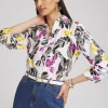 Cheap No Iron™ Stretch Floral Shirt Tops