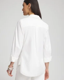 Discount No Iron™ Stretch Floral Shirt Tops