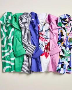 Discount No Iron™ Stretch Floral Shirt Tops