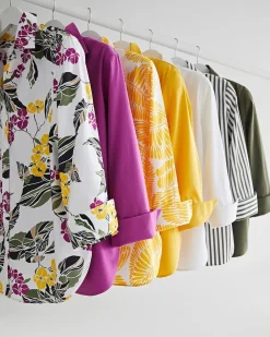 Cheap No Iron™ Stretch Floral Shirt Tops