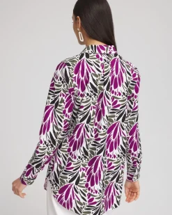 New No Iron™ Stretch Floral Tunic Tops