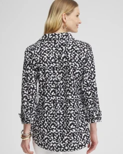 Hot No Iron™ Stretch Geo Shirt Tops
