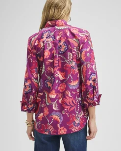 Shop No Iron™ Stretch Paisley Shirt Tops