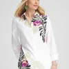 Discount No Iron™ Stretch Placed Floral Shirt Tops