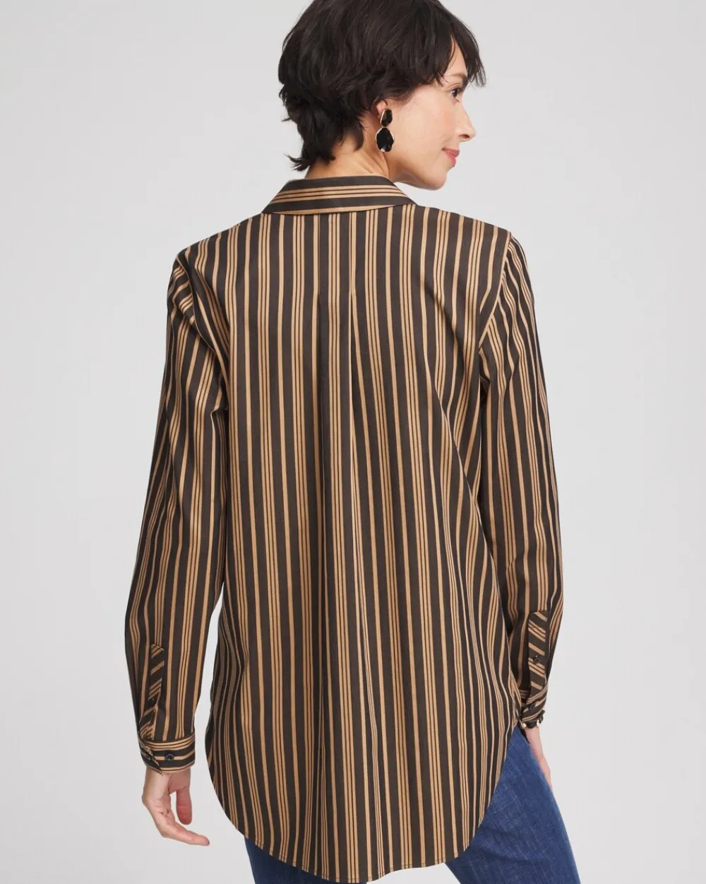 New No Iron™ Stripe Tunic Tops