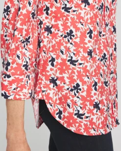 Hot No Iron™ Warm Floral Shirt Tops