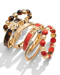 Outlet Orange Beaded Stretch Bracelet Bracelet Stacking
