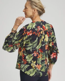Outlet Orchid Ruffle Sleeve Blouse Tops